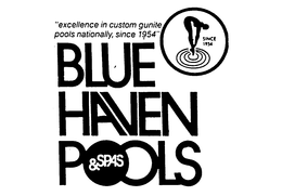 BLUE HAVEN POOLS & SPAS "EXCELLENCE IN CUSTOM GUNITE POOLS NATIONALLY, SINCE 1954" trademark