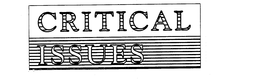 CRITICAL ISSUES trademark