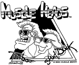 MUSCLE HEADS 1988 MUSCLE BEACH TURBO STUD DUCK trademark