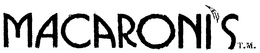 MACARONI'S trademark