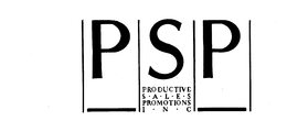 PSP PRODUCTIVE S-A-L-E-S PROMOTIONS I-N-C trademark