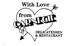 WITH LOVE FROM CARNEGIE DELICATESSEN & RESTAURANT trademark