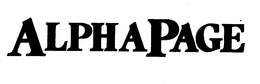 ALPHAPAGE trademark