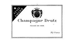 CHAMPAGNE DEUTZ CUVEE LALLIER FONDE EN 1838 AY-FRANCE GOLD LACK trademark