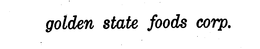 GOLDEN STATE FOODS CORP. trademark