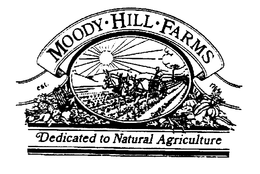 MOODY-HILL-FARMS DEDICATED TO NATURAL AGRICULTURE EST. 1764 trademark