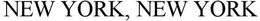NEW YORK, NEW YORK trademark