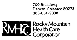 RMHCC ROCKY MOUNTAIN HEALTH CARE CORPORATION trademark