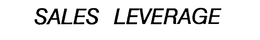 SALES LEVERAGE trademark