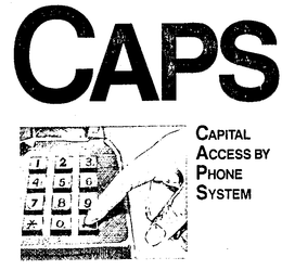 CAPS CAPITAL ACCESS BY PHONE SYSTEM trademark