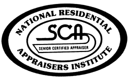 SCA NATIONAL RESIDENTIAL APPRAISERS INSTITUTE SENIOR CERTIFIED APPRAISER trademark