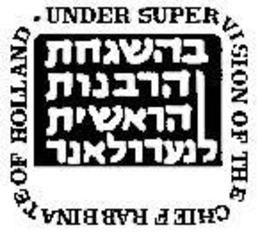 UNDER SUPERVISION OF THE CHIEF RABBINATE OF HOLLAND trademark