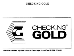 CHECKING GOLD trademark