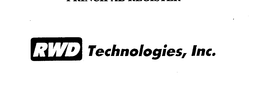 RWD TECHNOLOGIES, INC. trademark