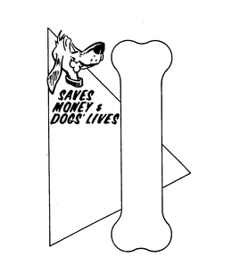 SAVES MONEY & DOGS' LIVES trademark