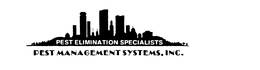 PEST ELIMINATION SPECIALISTS PEST MANAGEMENT SYSTEMS, INC. trademark