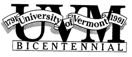 UVM BICENTENNIAL 1791 UNIVERSITY OF VERMONT 1991 trademark
