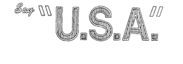 SAY "U.S.A." trademark