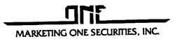 ONE MARKETING ONE SECURITIES, INC. trademark