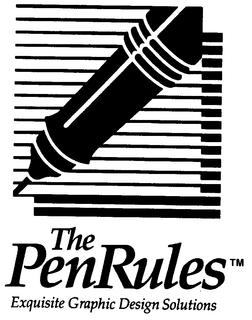 THE PEN RULES EXQUISITE GRAPHIC DESIGN SOLUTIONS trademark