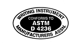 WRITING INSTRUMENT MANUFACTURERS ASSN. CONFORMS TO ASTM D 4236 trademark