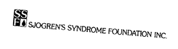 SSF SJOGREN'S SYNDROME FOUNDATION INC. trademark