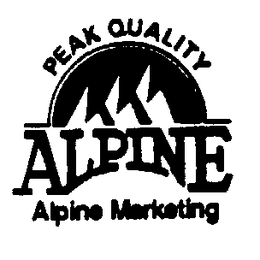 PEAK QUALITY ALPINE ALPINE MARKETING trademark