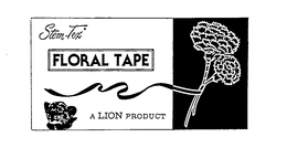 STEM-TEX FLORAL TAPE A LION PRODUCT trademark