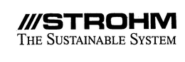 STROHM THE SUSTAINABLE SYSTEM trademark