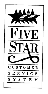 FIVE STAR CUSTOMER SERVICE SYSTEM trademark