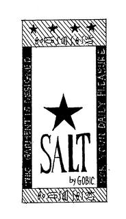 THIS GARMENT IS DESIGNED FOR YOUR DAILY PLEASURE SALT BY GOBIC trademark