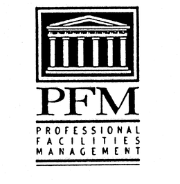 PFM PROFESSIONAL FACILITIES MANAGEMENT trademark
