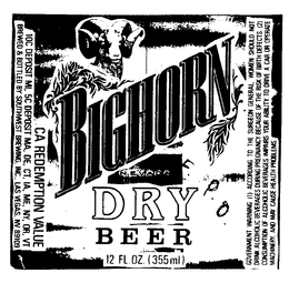 BIGHORN NEVADA DRY BEER trademark