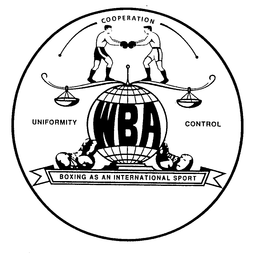 WBA COOPERATION UNIFORMITY CONTROL BOXING AS AN INTERNATIONAL SPORT trademark