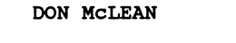 DON MCLEAN trademark