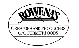 ROWENA'S CREATORS AND PRODUCERS OF GOURMET FOODS trademark