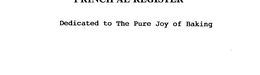 DEDICATED TO THE PURE JOY OF BAKING trademark