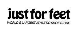 JUST FOR FEET WORLD'S LARGEST ATHLETIC SHOE STORE trademark