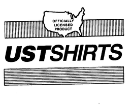 USTSHIRTS OFFICIALLY LICENSED PRODUCT trademark