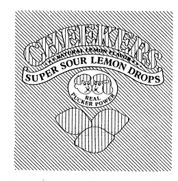 CHEEKERS NATURAL LEMON FLAVOR SUPER SOUR LEMON DROPS REAL PUCKER POWER trademark