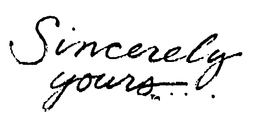 SINCERELY YOURS trademark