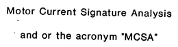 MOTOR CURRENT SIGNATURE ANALYSIS AND OR THE ACRONYM "MCSA" trademark