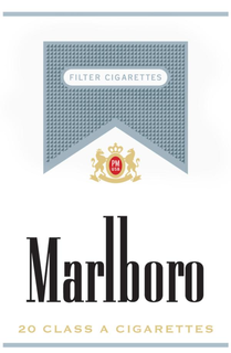 MARLBORO FILTER CIGARETTES PM USA 20 CLASS A CIGARETTES trademark