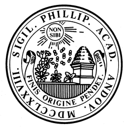SIGIL. PHILLIP. ACAD. ANDOV. MDCCLXXVIII. NON SIBI FINIS ORIGINE PENDET. trademark
