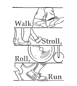 WALK, STROLL, ROLL, RUN trademark