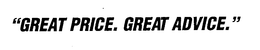 "GREAT PRICE. GREAT ADVICE." trademark