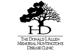 HD THE DONALD J. ALLEN MEMORIAL HUNTINGTON'S DISEASE CLINIC trademark
