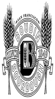 (SAY "BO-DEEN") B BOUDIN. SOURDOUGH FRENCH BREAD SINCE 1849 trademark