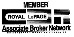 CDR MEMBER ROYAL LEPAGE ASSOCIATE BROKER NETWORK INDEPENDENTLY OWNED AND OPERATED trademark