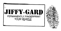 JIFFY-GARD PERMANENTLY FINGERPRINT YOUR VEHICLE trademark